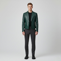 Men's Cropped Faux-Leather Blazer