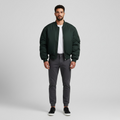 Men's Padded Zip-Up Bomber Jacket