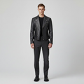 Men's Asymmetric Faux-Leather Jacket