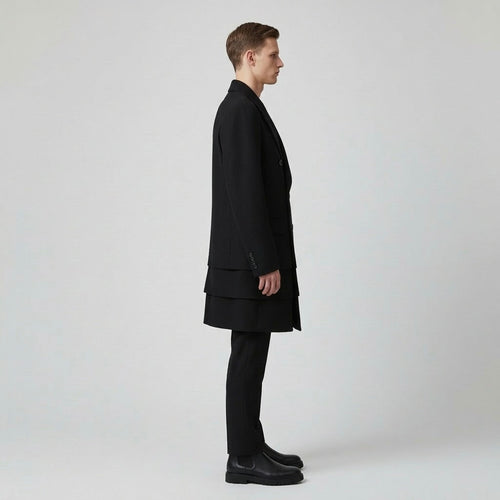 Men's Double-Breasted Tailored Overcoat