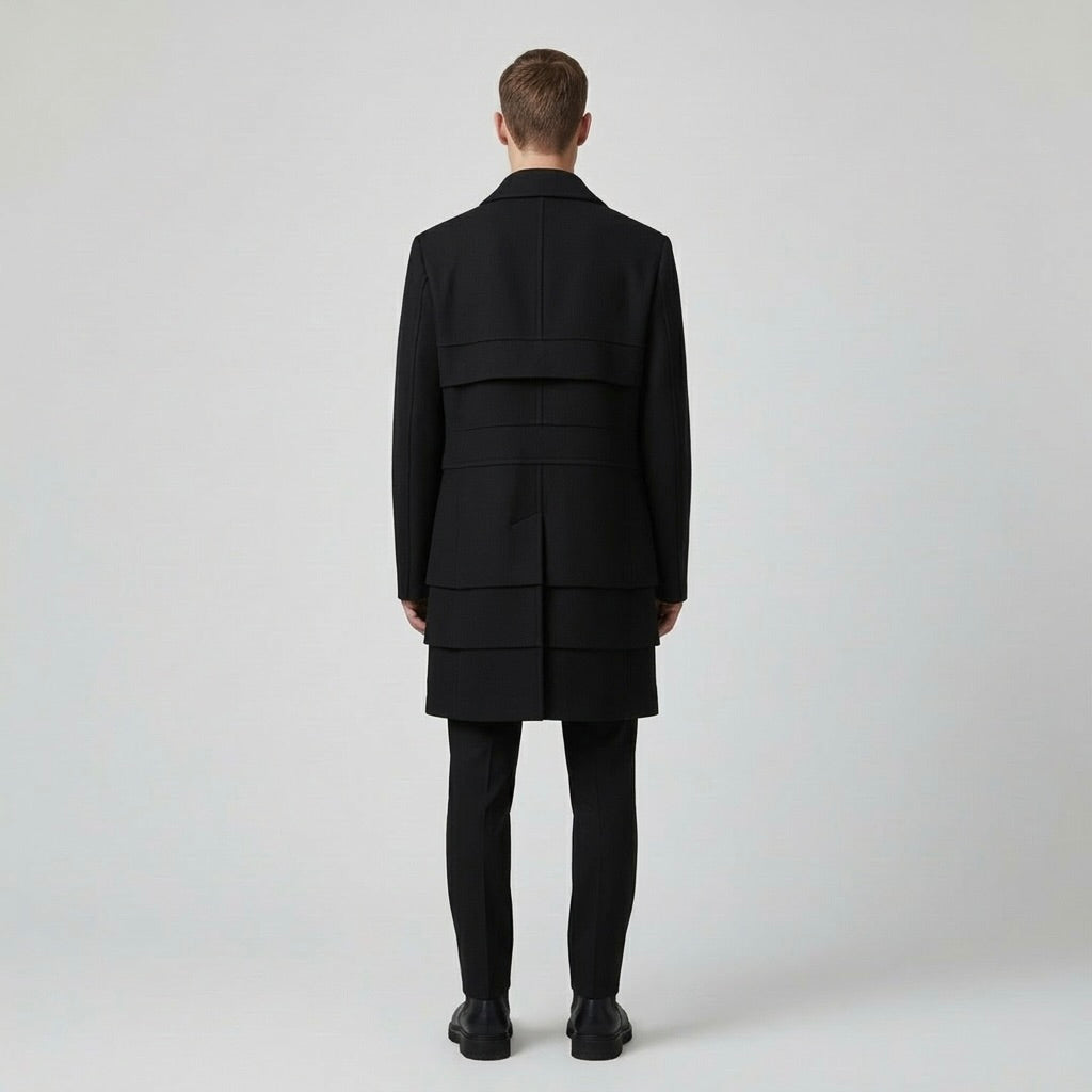 Men's Double-Breasted Tailored Overcoat