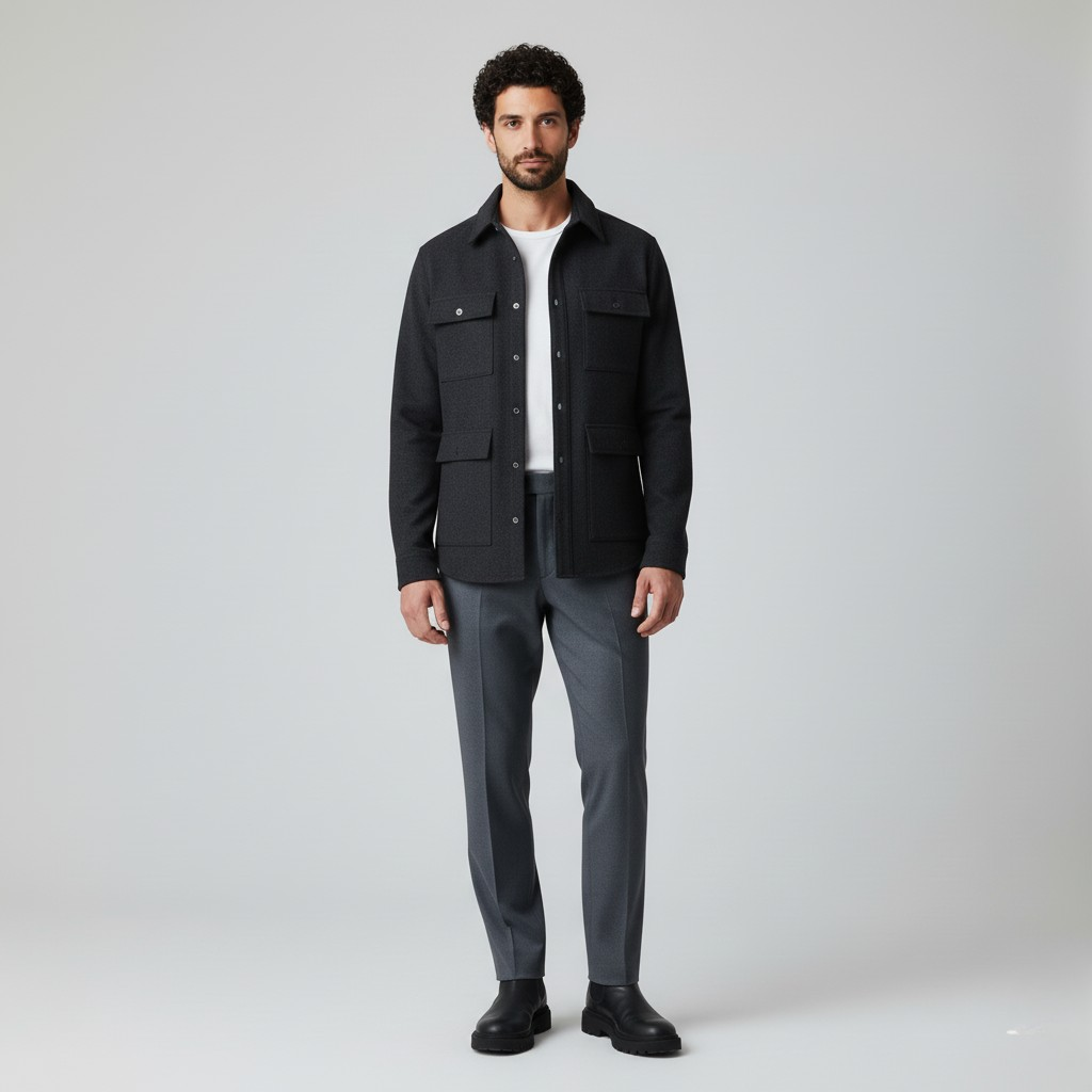 Men's Utility Button-Up Jacket