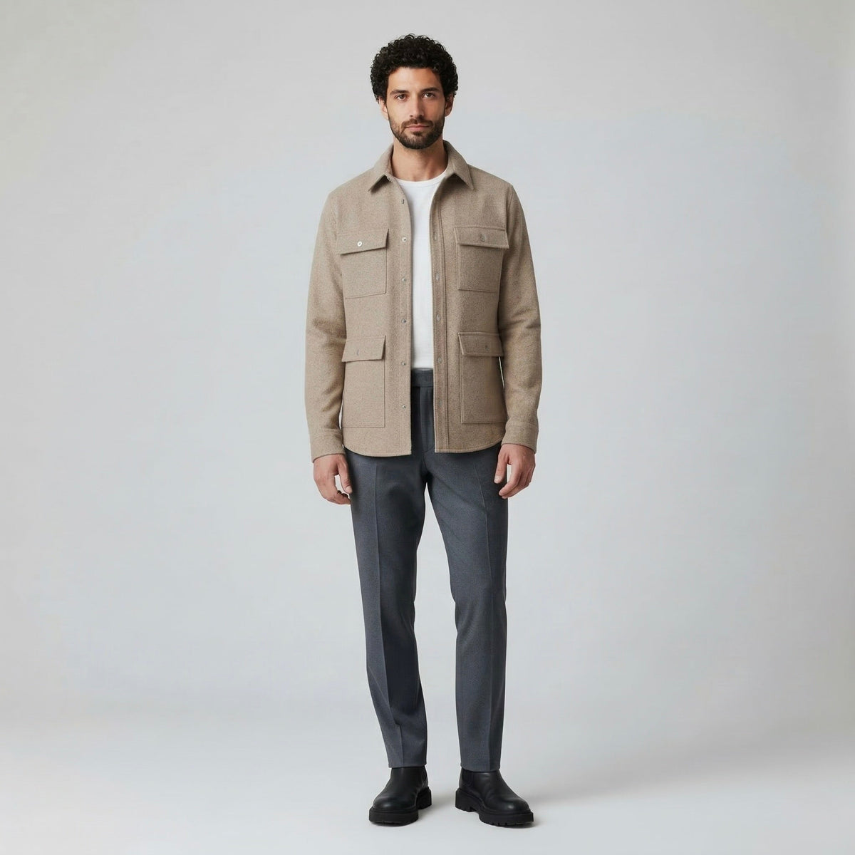 Men's Utility Button-Up Jacket