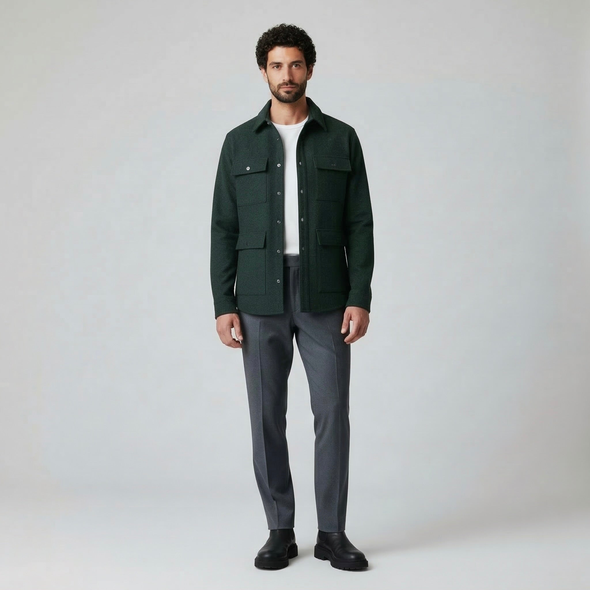 Men's Utility Button-Up Jacket