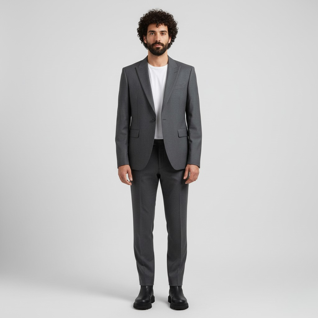 Men's Single-Button Suit Blazer
