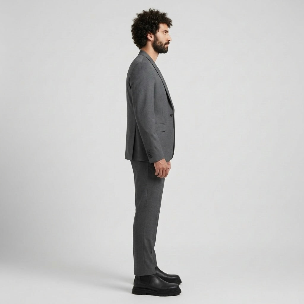 Men's Single-Button Suit Blazer