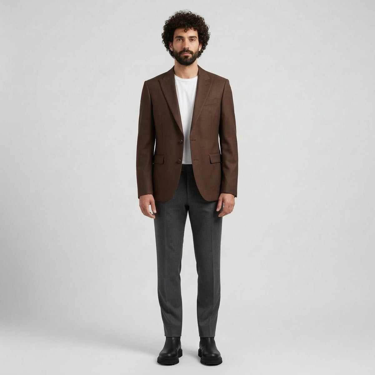 Men's Single-Button Suit Blazer