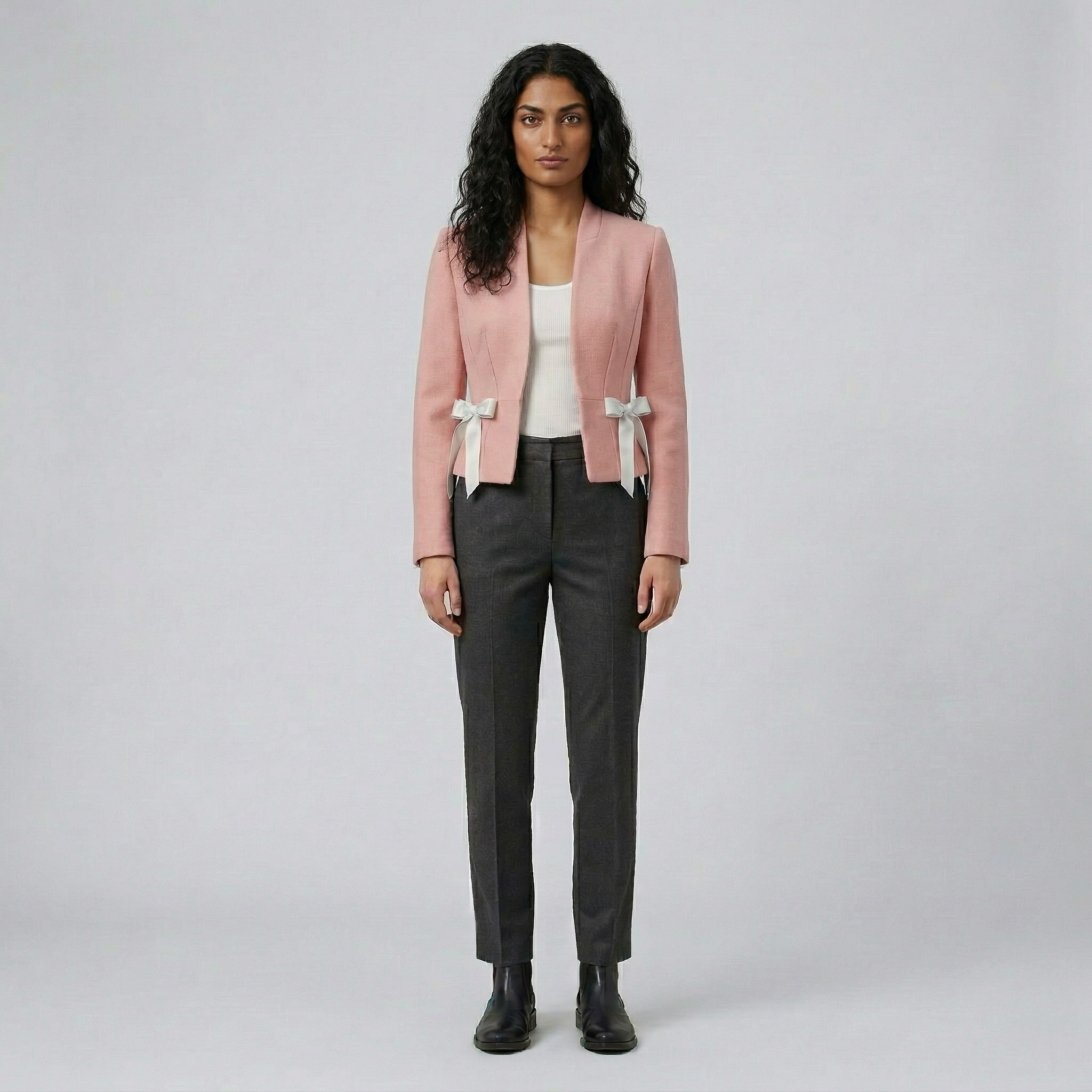 Women's Ribbon-Accent Cropped Jacket