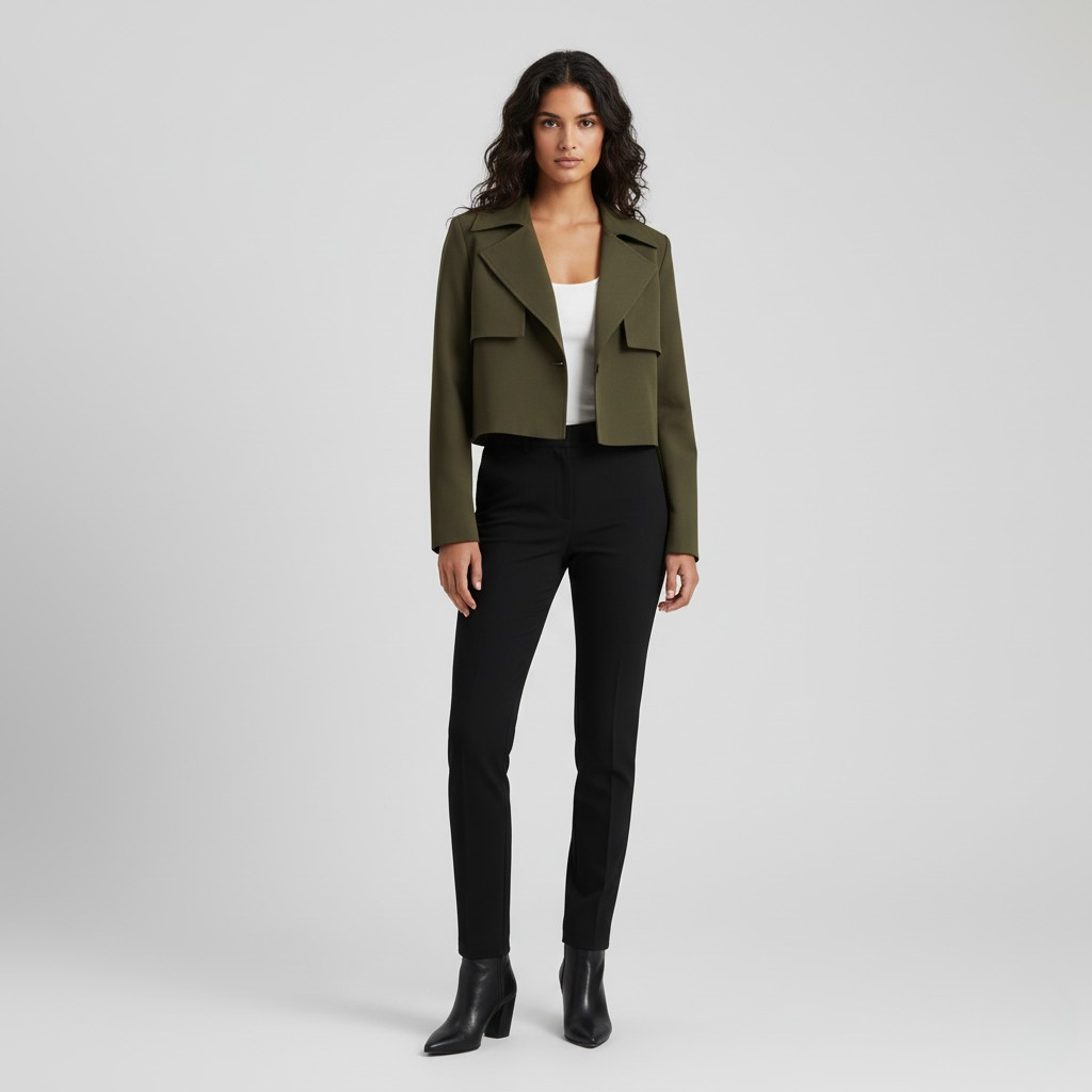 Women's Cropped Utility Jacket