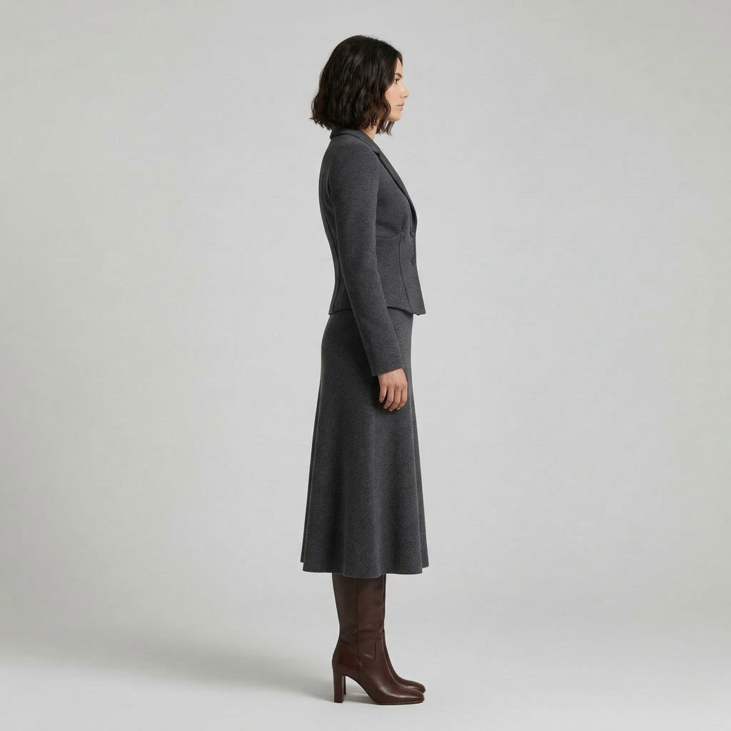 Women's Tailored Jacket & A-Line Skirt Set