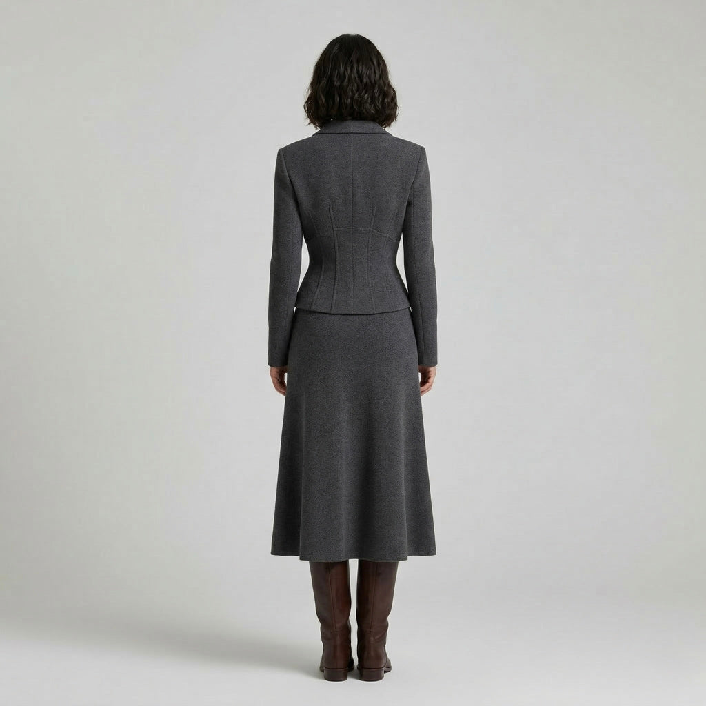 Women's Tailored Jacket & A-Line Skirt Set