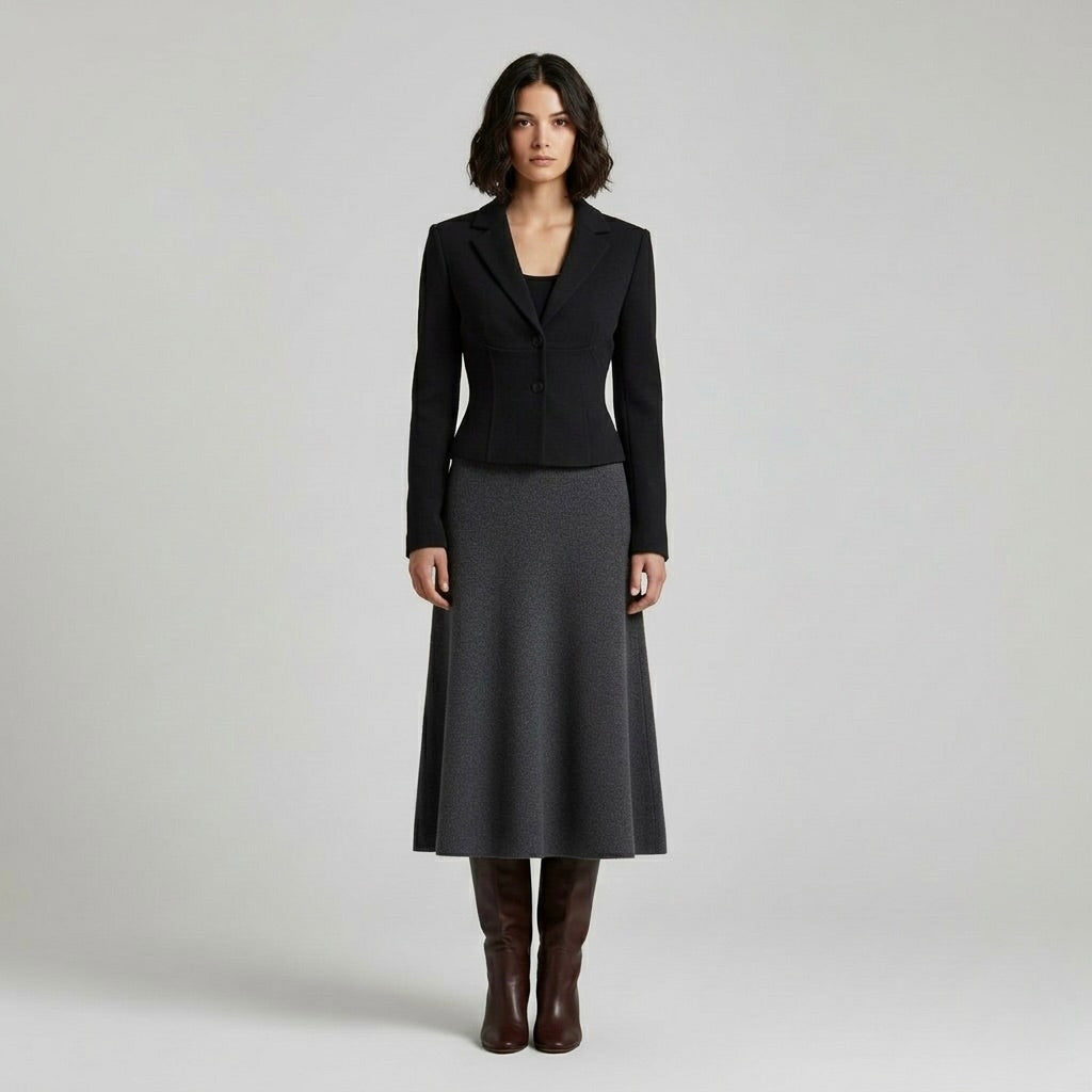 Women's Tailored Jacket & A-Line Skirt Set
