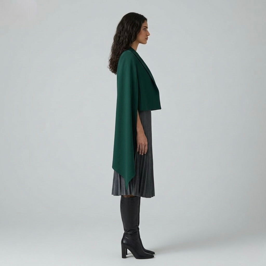 Women's Cape-Sleeve Cropped Blazer
