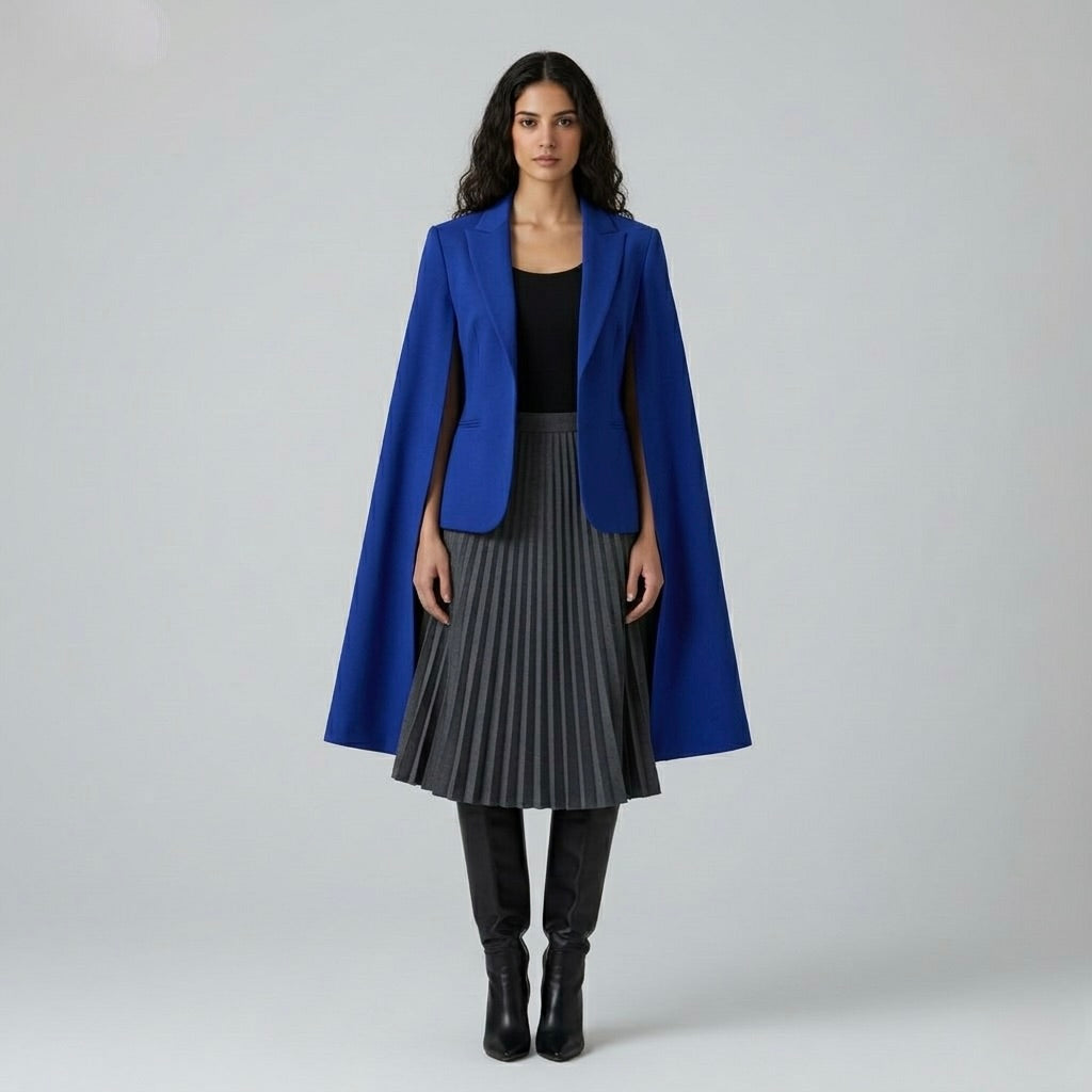 Women's Cape-Sleeve Cropped Blazer
