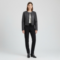 Women's Quilted Faux-Leather Jacket