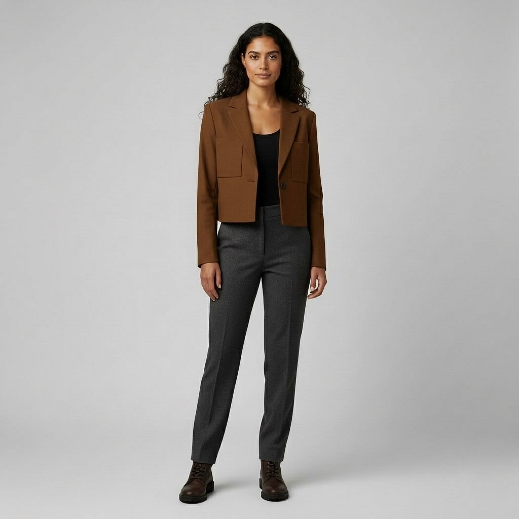 Women's Cropped Pocket Blazer