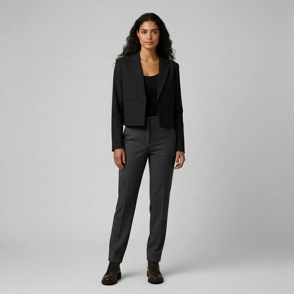 Women's Cropped Pocket Blazer