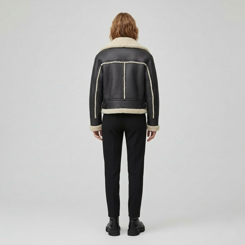 Women's Faux-Shearling Aviator Jacket