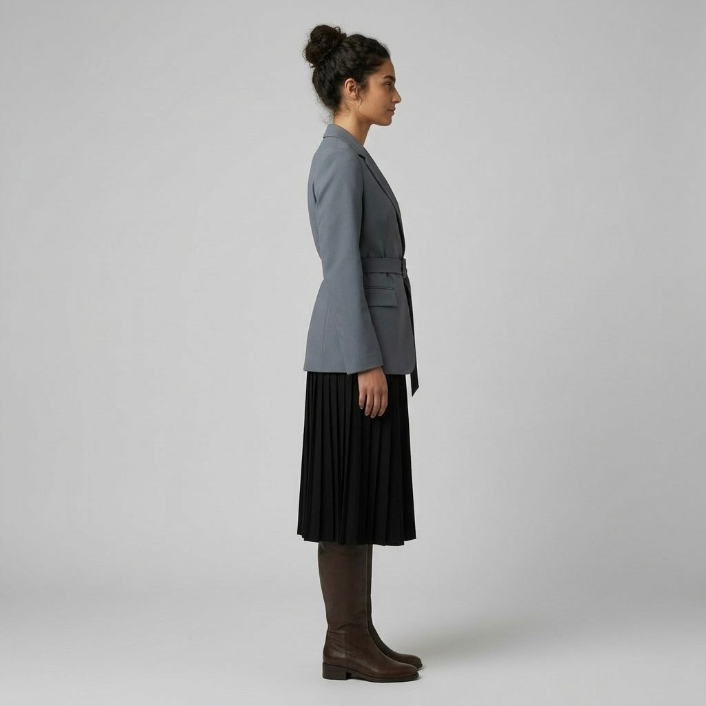 Women's Belted Tailored Blazer