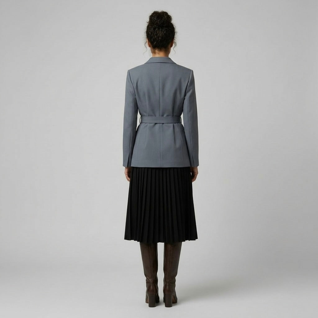 Women's Belted Tailored Blazer