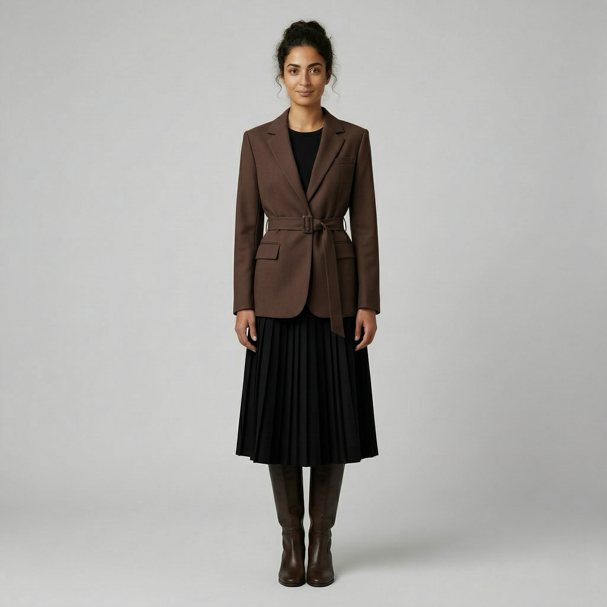 Women's Belted Tailored Blazer