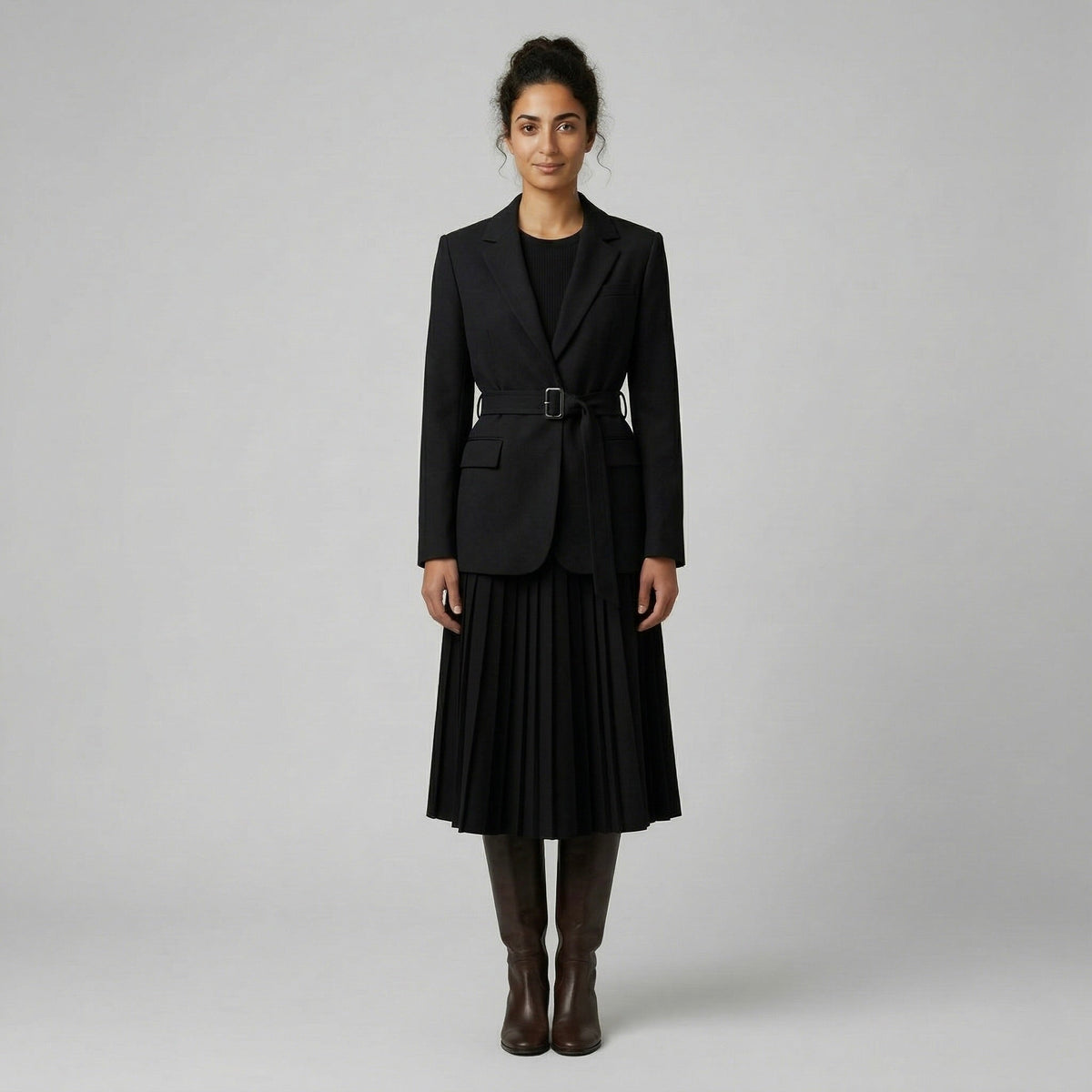 Women's Belted Tailored Blazer