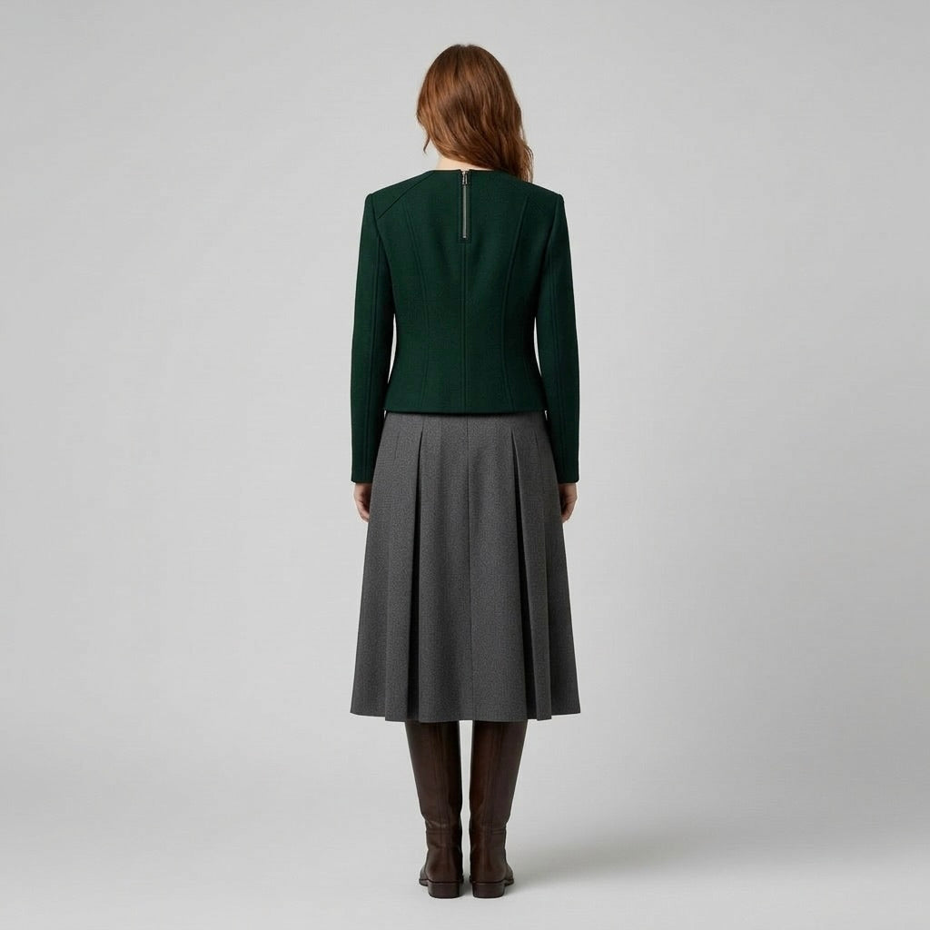 Women's Zip-Pocket Cropped Jacket